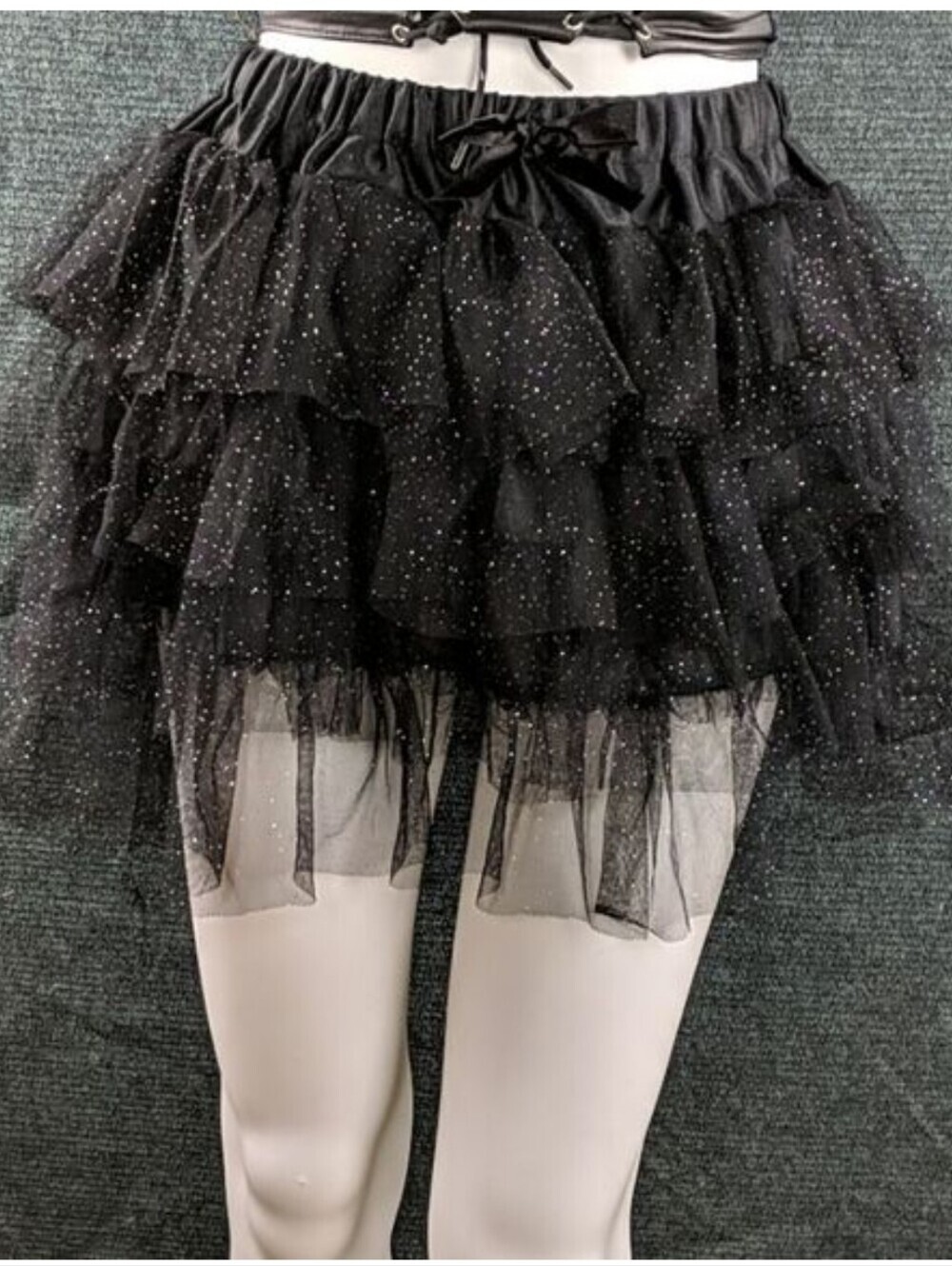 Sparkly Mesh Tiered/Ruffled Miniskirt Skirt Only